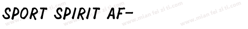 SPORT SPIRIT AF字体转换